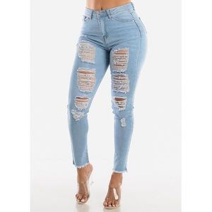 Light Blue Ripped Jeans